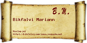 Bikfalvi Mariann névjegykártya